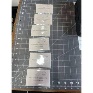 6 Boxes Oil Absorbing Blotting Sheets – 100 Sheets Per Box (600 Total) – 6x9 cm